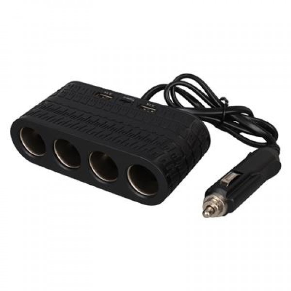 Olesson 1654 12-24V Çift USB - TYPE-C 120W 80cm Kablolu 4'LÜ Araç Çakmak Çoklayıcı