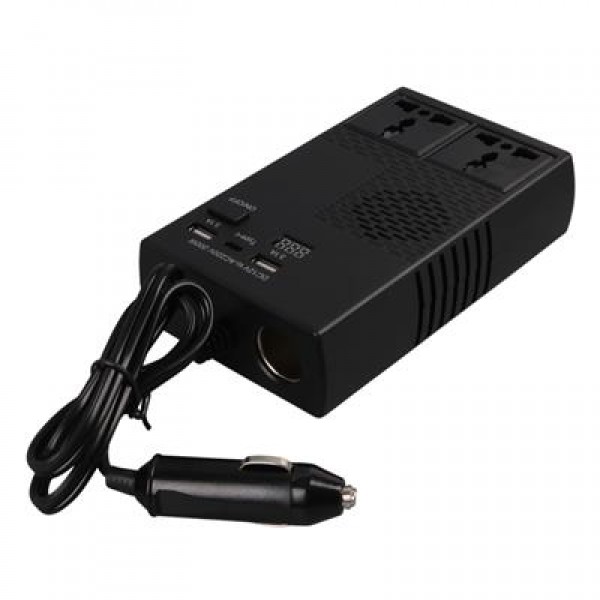 Olesson 1664 DC 12-24V 200W Oto Araç Power İnverter 1x Çakmak Girişi - 1x TYPE-C - 2x USB - 2x 220V Üniversal Priz