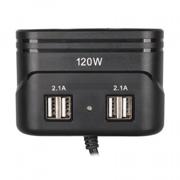 Olesson 1678 12-24V 4 USB Girişli 120W 80cm Kablolu 3'lü Araç Çakmak Çoklayıcı