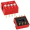 PCB Tip 4'lü Kırmızı DIP Switch 2.54mm Pin Aralıklı Devre Anahtarı
