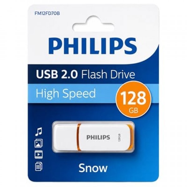 Philips FM12FD70B Snow 128GB USB 2.0 High Speed Flash Bellek Philips FM12FD70B Snow 128GB USB 2.0 High Speed Flash Bellek