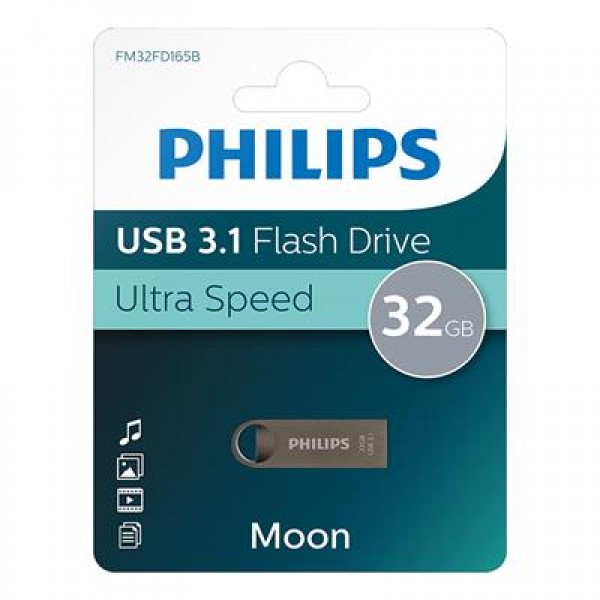 Philips Moon Serisi 32GB USB 3.1 Ultra Hızlı Metal Flash Bellek (FM32FD165B/00)