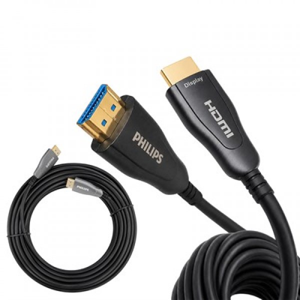 Philips SWR3019W/93 100 Metre 4K 60Hz AOC Fiber Optik HDMI Kablo Çinko Alaşım Gövde Philips SWR3019W/93 100 Metre 4K 60Hz AOC Fiber Optik HDMI Kablo Çinko Alaşım Gövde