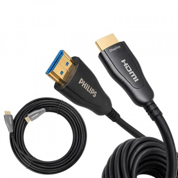 Philips SWR3019W/93 50 Metre 4K 60Hz AOC Fiber Optik HDMI Kablo Çinko Alaşım Gövde Philips SWR3019W/93 50 Metre 4K 60Hz AOC Fiber Optik HDMI Kablo Çinko Alaşım Gövde