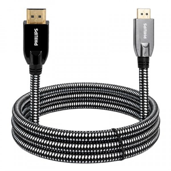 Philips SWR3139W/93 2 Metre 8K 60Hz DisplayPort 1.4 Kablo Premium Örgülü Zırhlı Philips SWR3139W/93 2 Metre 8K 60Hz DisplayPort 1.4 Kablo Premium Örgülü Zırhlı