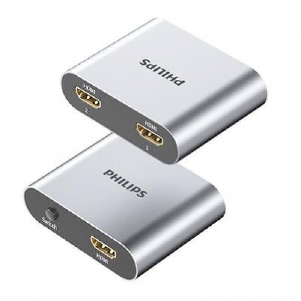 Philips SWR9101A/93 4K HDMI Çift Yönlü Anahtar 2 Giriş - 1 Çıkış Yüksek Çözünürlüklü HDMI Switch