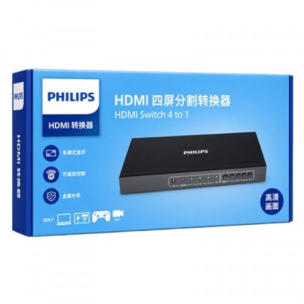 Philips SWR9101W/93 HDMI Quad Multi-Viewer 4-Giriş 1-Çıkış Ekran Bölücü ve Seçici Switch Philips SWR9101W/93 HDMI Quad Multi-Viewer 4-Giriş 1-Çıkış Ekran Bölücü ve Seçici Switch