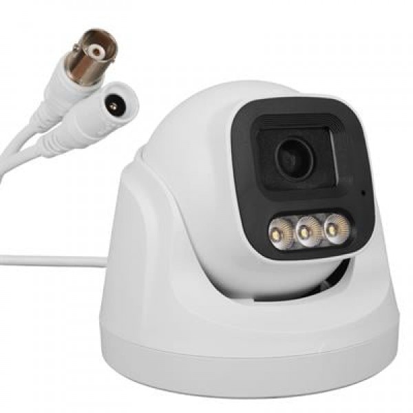 Plato PL-37711 AHD Dome Güvenlik Kamera 2MP 3.6MM 3 Warm Led Sesli Renkli Gece Görüş (Mikrofonlu)