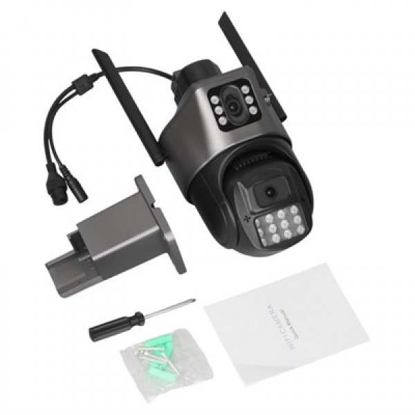 Plato PL-39050 Dual Smart Çift Kameralı Gece Görüşlü 3MP+3MP Speed Dome Wi-Fi Güvenlik Kamerası iCSee Plato PL-39050 Dual Smart Çift Kameralı Gece Görüşlü 3MP+3MP Speed Dome Wi-Fi Güvenlik Kamerası iCSee