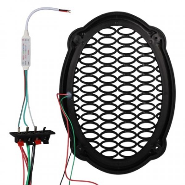 Poke PK-5653 Kumandalı Pixel Led Kapak Animasyonlu 4 Adet Oval Oto Hoparlör