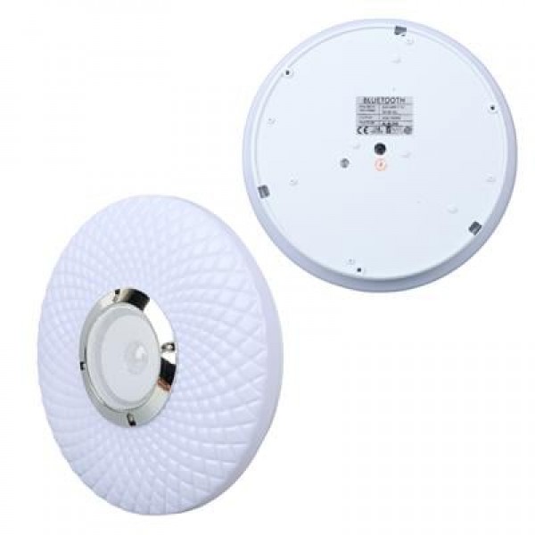 Powermaster PM-27329 Beyaz 30*6 Cm 24 Watt Bluetooth Hoparlörlü Tavan Aydınlatma (AL-BL302) Tornavida Hediyeli