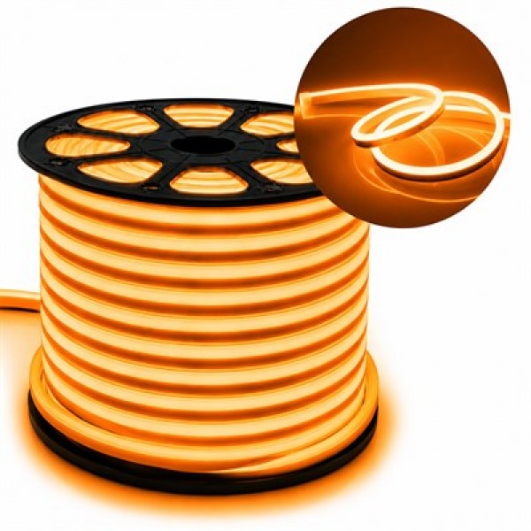 PowerMaster PM-5294 Silikon Kaplama 12 Volt 100 Metre Oranj Turuncu Neon Led Şerit Aydınlatma