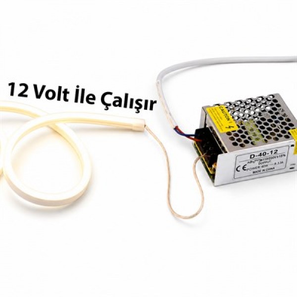 PowerMaster PM-5288 Silikon Kaplama 12 Volt 100 Metre Beyaz Neon Led Şerit Aydınlatma PowerMaster PM-5288 Silikon Kaplama 12 Volt 100 Metre Beyaz Neon Led Şerit Aydınlatma