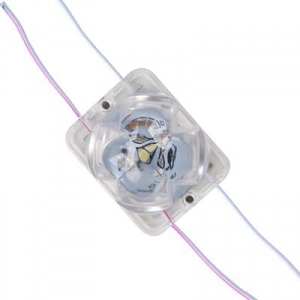 Powermaster PM-14711 12 Volt 2 Watt Soğuk Beyaz Yanıp Sönen Çakar 4333-3030 Modül Led 43x33x28mm