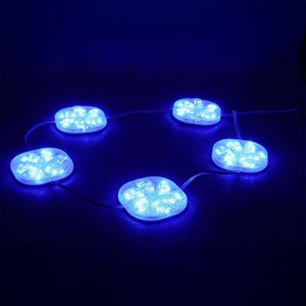 PowerMaster PM-14698 12 Volt 3 Watt Mavi Yanıp Sönen Çakar 6565-2835 Modül Led 65x65x12mm