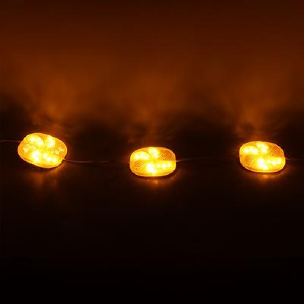 PowerMaster PM-14700 12 Volt 3 Watt Sarı Yanıp Sönen Çakar 6565-2835 Modül Led 65x65x12mm