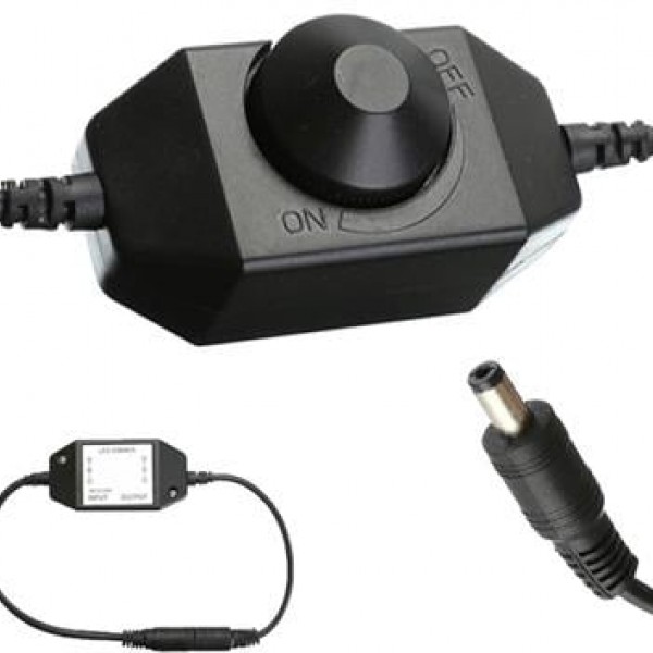 Powermaster DC12V-DC24V 2A Tek Renkli Işık Şiddeti Kontrolü Şerit Led Dimmer PM-4612