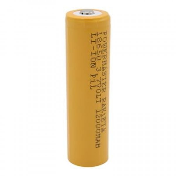 PowerMaster PM-9599 Rakieta 3.7 Volt 1200mAh 18650 Başlıklı Şarj Edilebilir Lityum Pil (Tekli)