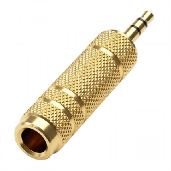 Powermaster PM-29964 3.5 Mm Stereo Erkek-1 Dişi 6.3 Mm Metal Jack (6.3 Mm-3.5Mm Çevirici)