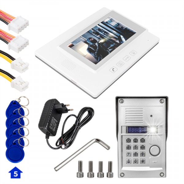 PowerMaster 773TP 1 Daire 7'' NFC - Parmak İzi Girişli Görüntülü Diafon Kapı Zili Interkom Akıllı Ev Güvenliği Sistemi