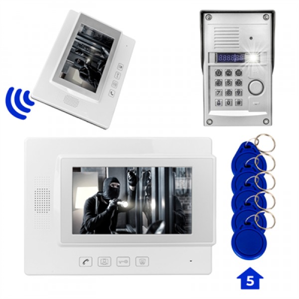 PowerMaster 773TP 1 Daire 7'' NFC - Parmak İzi Girişli Görüntülü Diafon Kapı Zili Interkom Akıllı Ev Güvenliği Sistemi