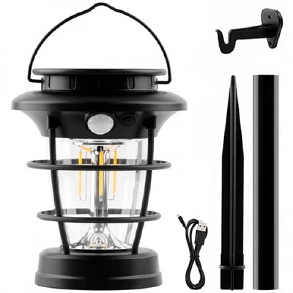 Powermaster HOP-8818 Sensörlü Taşınabilir Şarjlı + Solar Panelli 4 Çalışma Modlu Beyaz-Günışığı Işık Bahçe-Kamp Lambası Powermaster HOP-8818 Sensörlü Taşınabilir Şarjlı + Solar Panelli 4 Çalışma Modlu Beyaz-Günışığı Işık Bahçe-Kamp Lambası