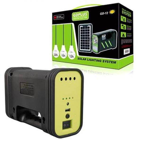 Powermaster GD-12 Solar Panelli 3 Ampullü Solar Işıldak Fener