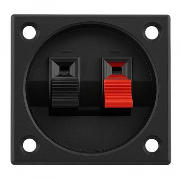 PowerMaster IC-249A İkili Kare Hoparlör Terminali Soketi Yaylı Tip 2'li 55x55mm