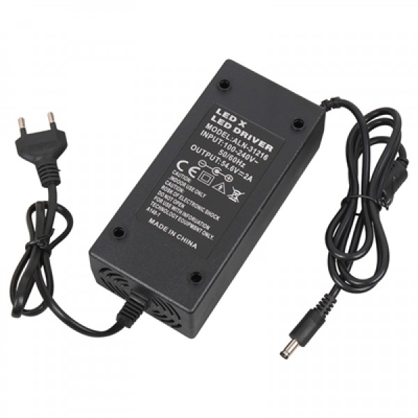 Powermaster Li-İon Lityum Piller İçin 54.6 Voltaj 2 Amper Elektrikli Bisiklet Şarj Cihazı Powermaster Li-İon Lityum Piller İçin 54.6 Voltaj 2 Amper Elektrikli Bisiklet Şarj Cihazı