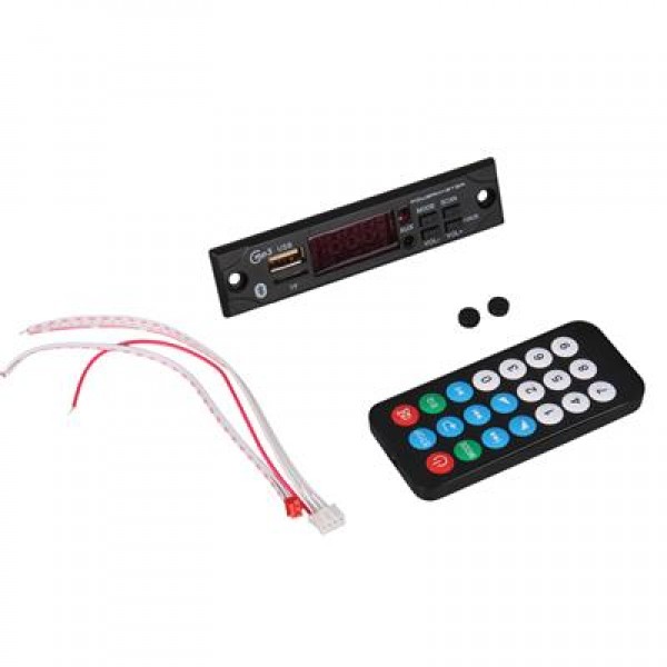 PowerMaster M517 Oto Teyp Dijital Player Board USB/AUX/SD/FM/Bluetooth Kumandalı Mikrofonsuz Çevirici (12V-500MA)