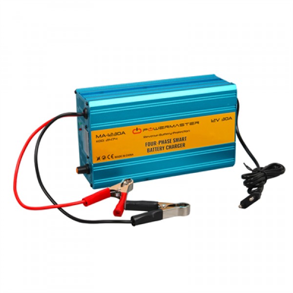 Powermaster MA-1230A 12 Volt - 30 Amper Dört Fazlı Akıllı Akü Şarj Cihazı