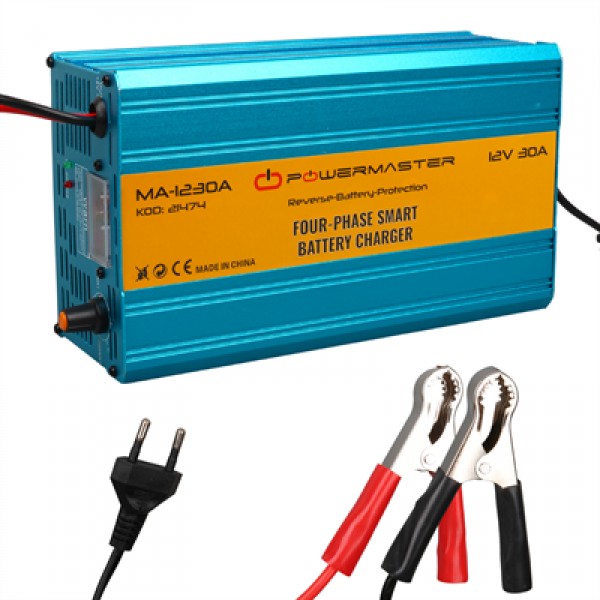 Powermaster MA-1230A 12 Volt - 30 Amper Dört Fazlı Akıllı Akü Şarj Cihazı