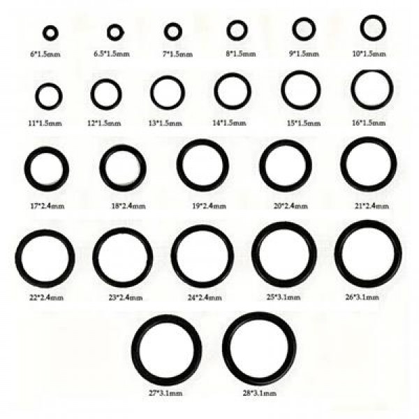PowerMaster PM-28533 800 Parça Kauçuk Conta Halka Seti O-Ring Nitril NBR Su Geçirmez