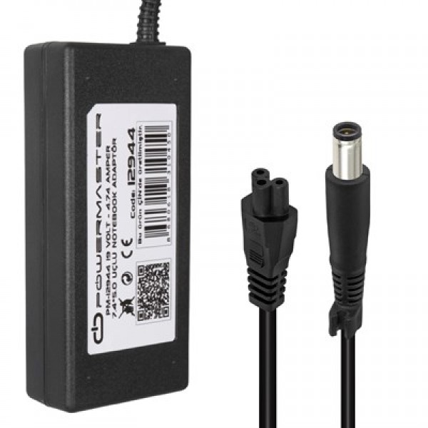Powermaster PM-12944 19 Volt - 4.74 Amper 7.4*5.0 Mm Uçlu Adaptör (Hp Notebook) Powermaster PM-12944 19 Volt - 4.74 Amper 7.4*5.0 Mm Uçlu Adaptör (Hp Notebook)