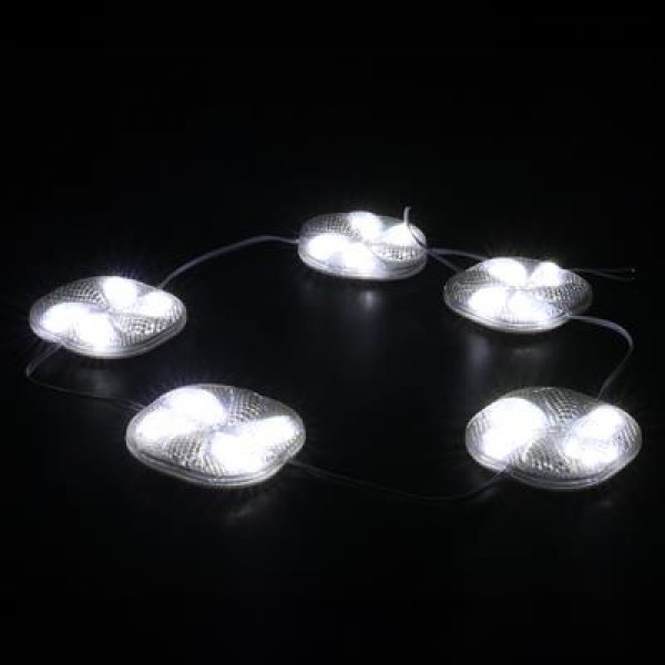 PowerMaster PM-14696 12 Volt 3 Watt Soğuk Beyaz Yanıp Sönen Çakar 6565-2835 Modül Led 65x65x12mm