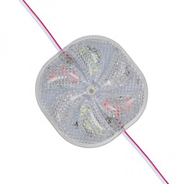 PowerMaster PM-14703 12 Volt 3 Watt Karışık (R+G+B) Yanıp Sönen Çakar 6565-2835 Modül Led 65x65x12mm