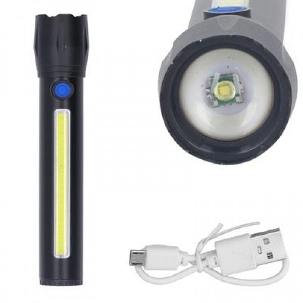 Powermaster PM-16754 Şarj Edilebilir Zoomlu COB Led El Feneri