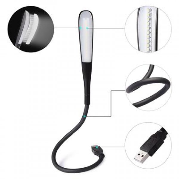 PowerMaster PM-24561 14 Ledli Siyah Esnek Usb Led Lamba