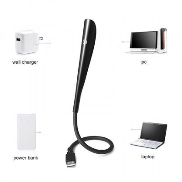 PowerMaster PM-24561 14 Ledli Siyah Esnek Usb Led Lamba