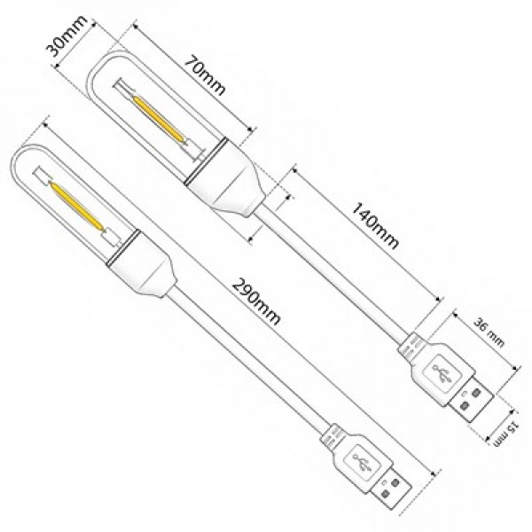 Powermaster PM-25791 Esnek Gövdeli USB Günışığı COB Led Edison Masa ve Kitap Okuma Lambası
