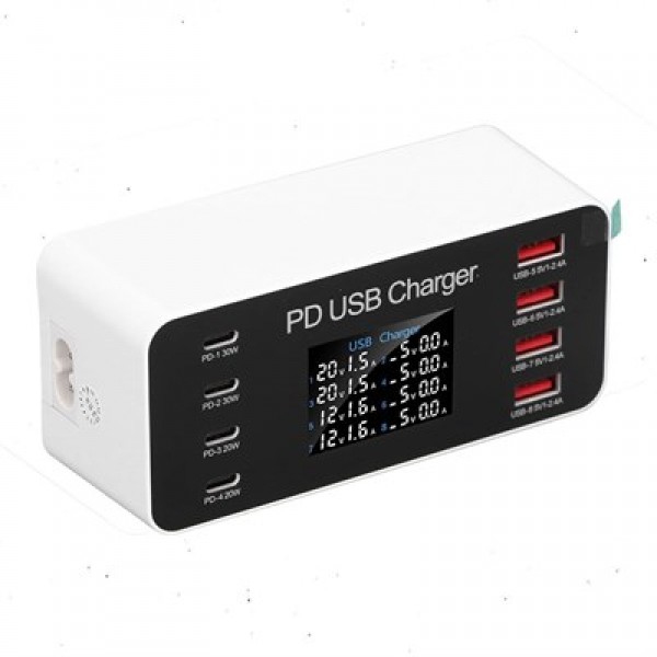 PowerMaster PM-26056 8 Port USB+PD Şarj İstasyonu (4 USB+ 4 PD) PowerMaster PM-26056 8 Port USB+PD Şarj İstasyonu (4 USB+ 4 PD)