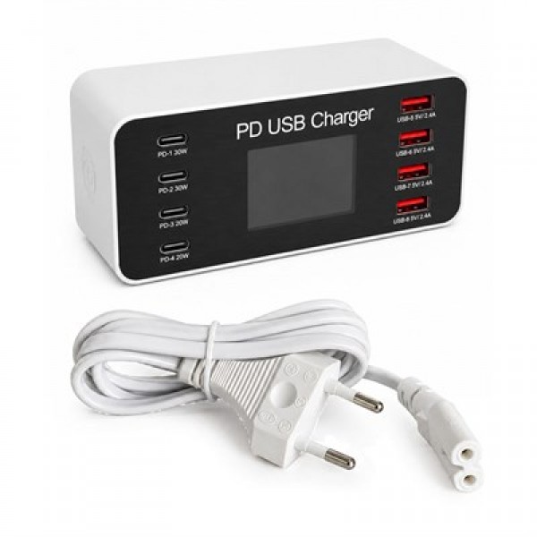 PowerMaster PM-26056 8 Port USB+PD Şarj İstasyonu (4 USB+ 4 PD) PowerMaster PM-26056 8 Port USB+PD Şarj İstasyonu (4 USB+ 4 PD)