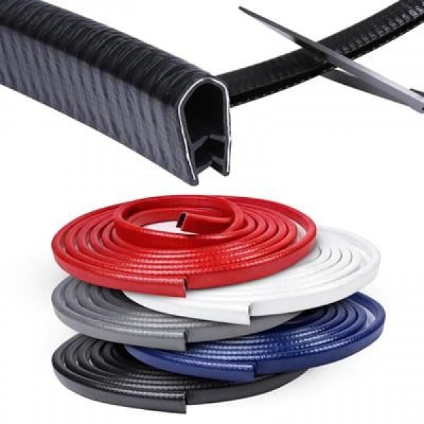 PowerMaster PM-26301 U Tip Araç Kapı Çarpma Çizik Engelleyici Koruyucu 5 Metre Şerit Siyah