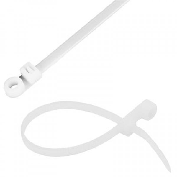 Powermaster PM-26329 Beyaz Delikli Kablo Bağı 2.5X100Mm