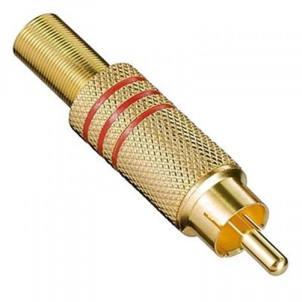 PowerMaster PM-26484 Tos RCA Fiş Metal Gold Erkek Konnektör