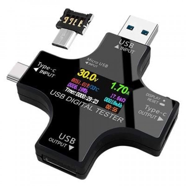 PowerMaster PM-26611 USB Tester Voltmetre Ampermetre Akım Göstergesi Multimetre Test Cihazı OTG Destekli PowerMaster PM-26611 USB Tester Voltmetre Ampermetre Akım Göstergesi Multimetre Test Cihazı OTG Destekli