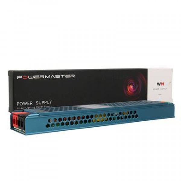 PowerMaster PM-26831 12 Volt 12.5 Amper 150 Watt Slim Metal Kasa Adaptör 238x50x23mm