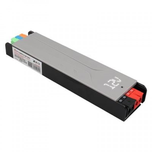 PowerMaster PM-26845 12/24/36/48 Volt 9 Amper 300 Watt Metal Kasa Kademeli Adaptör Voltaj Göstergeli 218x51x27mm