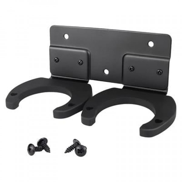 PowerMaster PM-26938 Duvara Monte Çift Mikrofon Tutucu Askı Metal Gövde