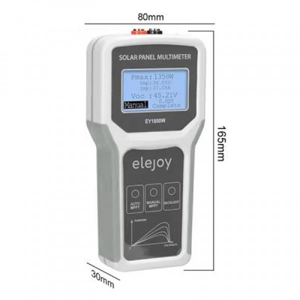 PowerMaster PM-26940 1800 Watt Fotovoltaik MPPT Solar Panel Voltaj Multimetre 12-60V